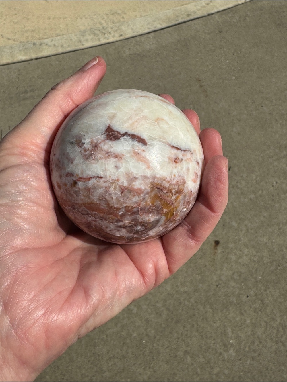 Red Agate Sphere AKA Bacon Ball - Decorative Home Accent